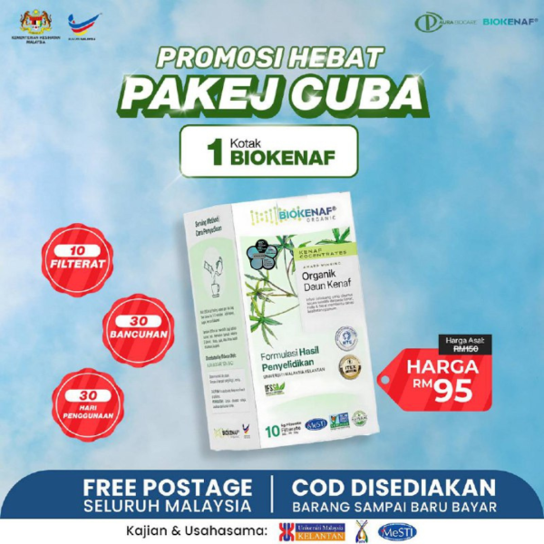 Pakej Cuba ( Beli 1 Kotak Biokenaf )
