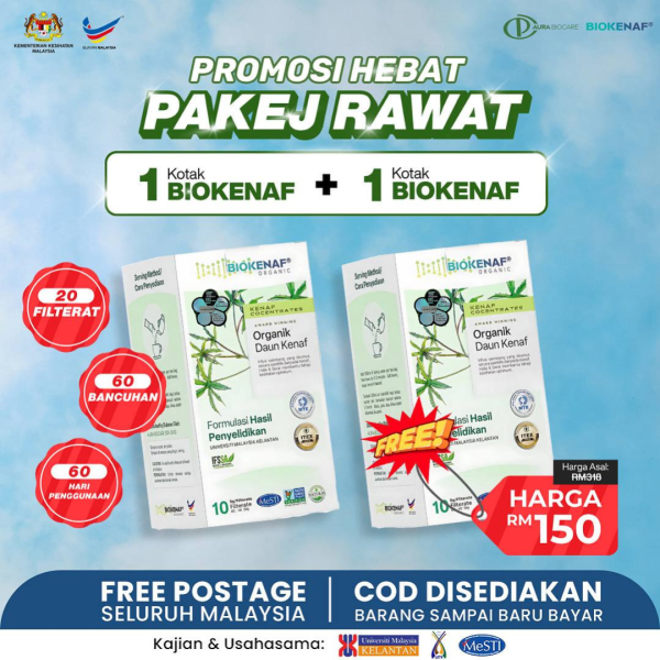 Pakej Rawat ( Beli 1 Kotak Biokenaf Percuma 1 )